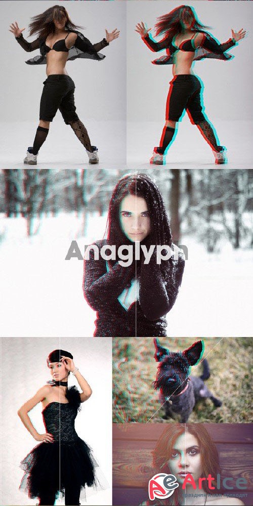 Anaglyph 3D Action - The Original - CreativeMarket