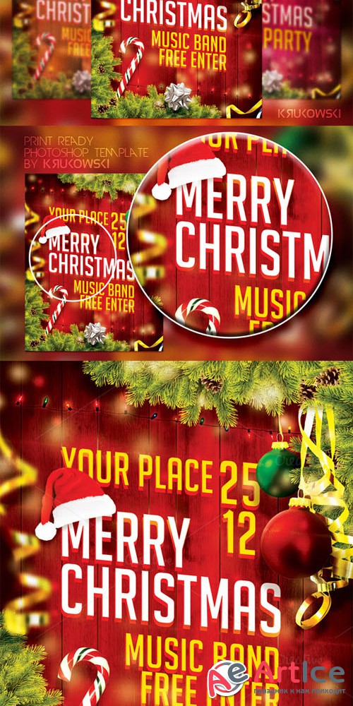 CreativeMarket - Merry Christmas Flyer