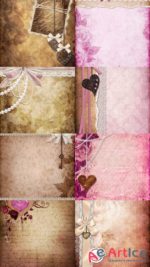 Vintage Romantic Backgrounds JPG FIles