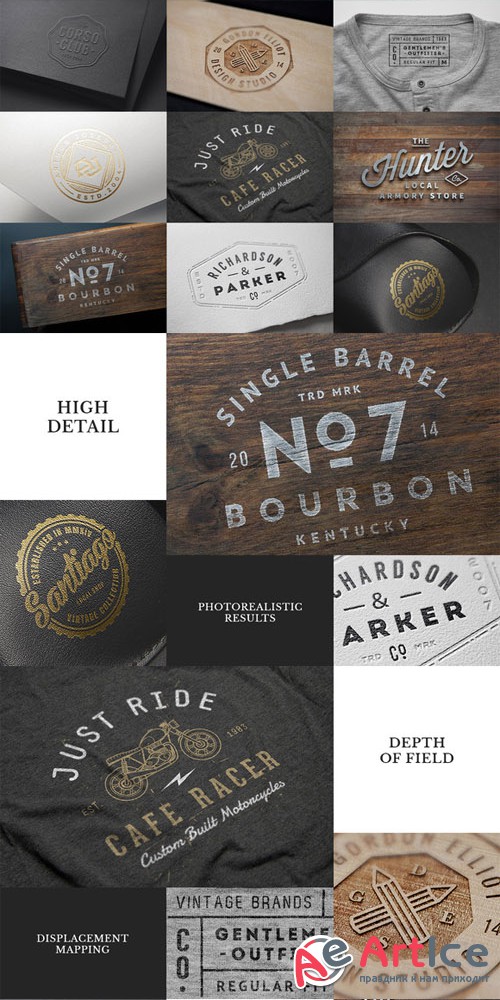 CreativeMarket - 10 Logo/Badge Mock-Ups Vol.1