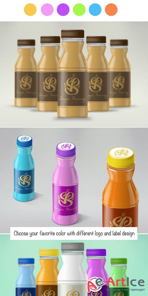 CreativeMarket - Multi-purpose Bottle Mockups