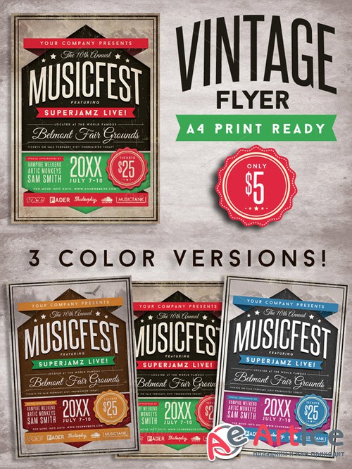 CreativeMarket - Vintage Flyer