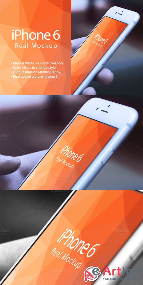 CreativeMarket - Mockup Iphone 6 Real Mockup 1