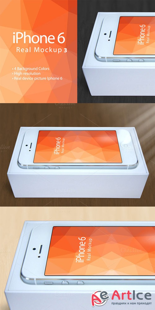 CreativeMarket - Mockup Iphone 6 Real Mockup 3