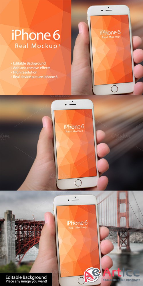 CreativeMarket - Mockup Iphone 6 Real Mockup 4