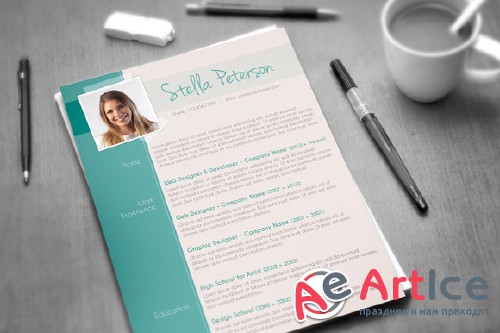 Fancy CV Template - CreativeMarket