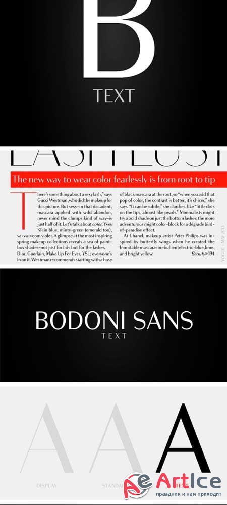 Bodoni Sans Text Font Family