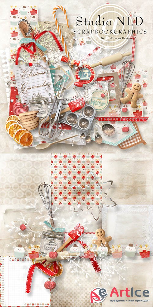 Scrap - Christmas Gourmandises PNG and JPG