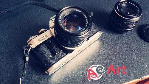 CreativeMarket - Vintage Camera with Lens 76420