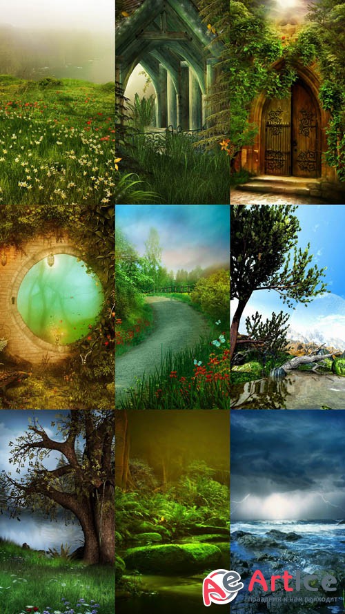 Fairy Tale Backgrounds 3 JPG Files