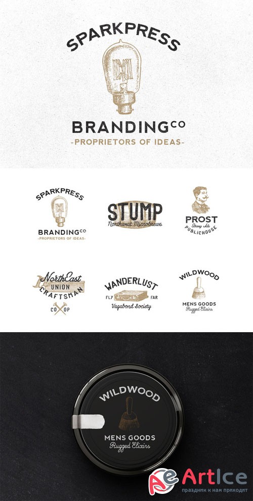 Creativemarket - Vintage Americana Logos (Volume II) 26010