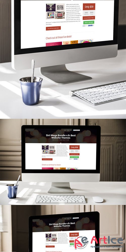 3 Quality iMac Mock-Up PSD Templates