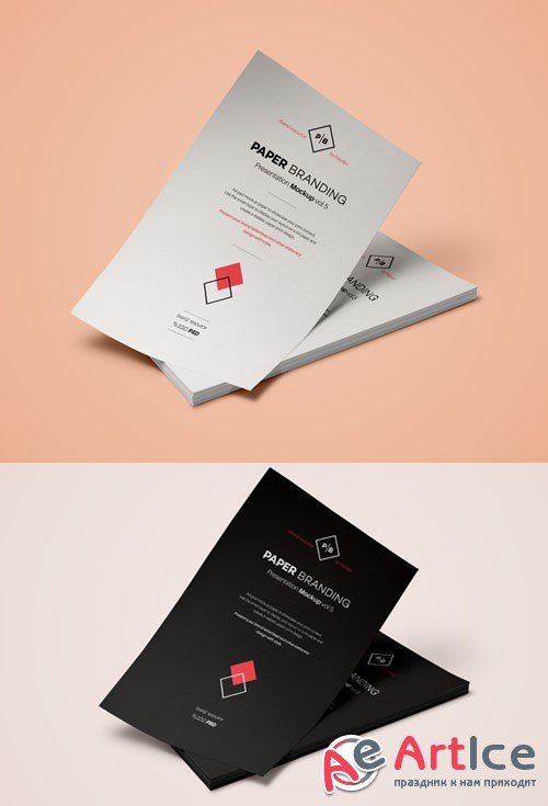 PSD A4 Paper Mock-Up Vol6