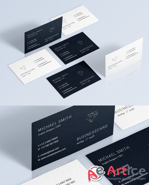 Psd Business Card Mock-Up Vol25