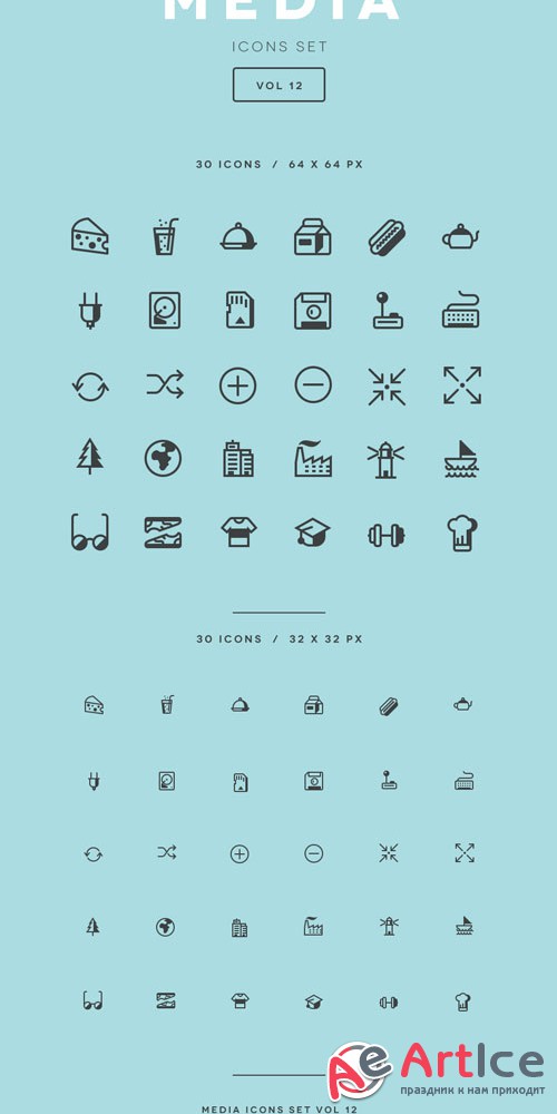 Media Icon Set Vol12