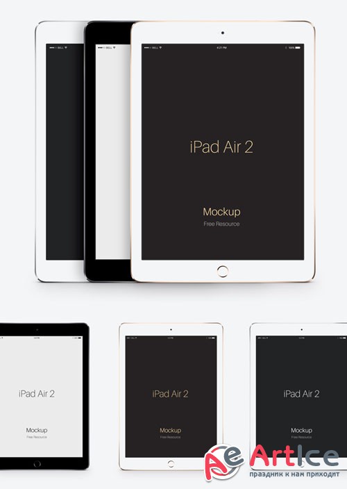 PSD iPad Air 2 Vector Mockup