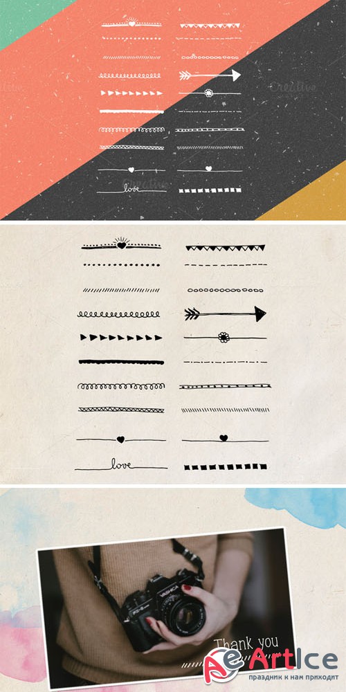 Hand Sketched Borders - Creativemarket 78181