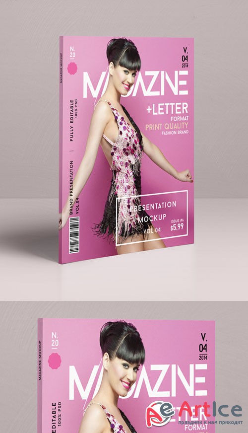 PSD Magazine Mockup View Vol4