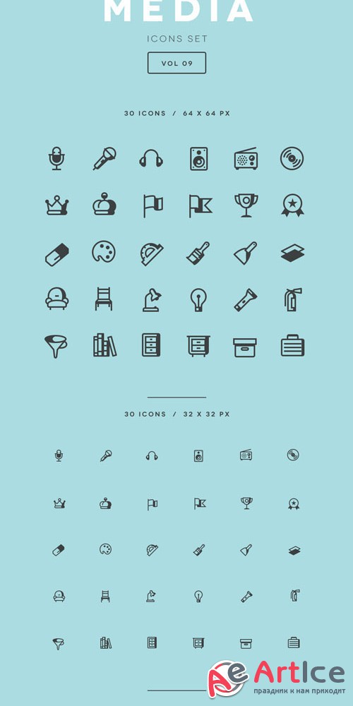 Media Icon Set Vol9