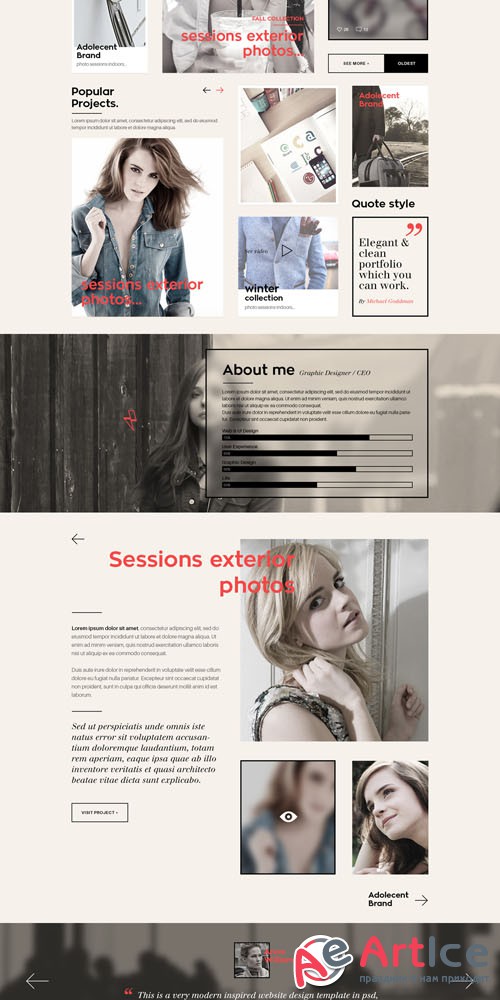 Meghan Portfolio PSD Website Template