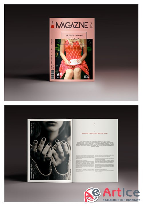 A4 PSD Magazine Mockup View Vol2