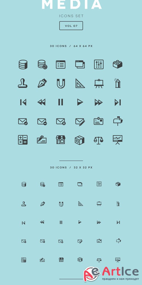 Media Icon Set Vol7