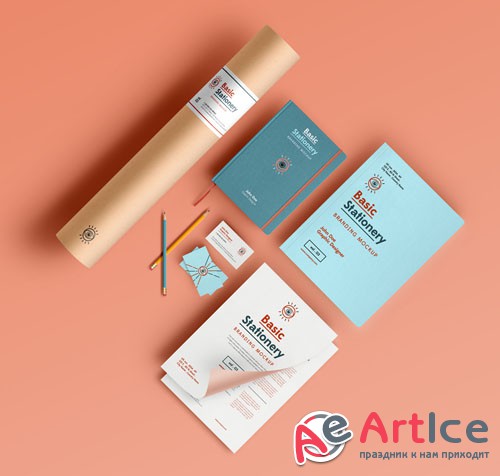 Basic Stationery Branding Vol 3 - PSD Mockup