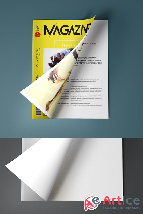 PSD Magazine Mockup View Vol3