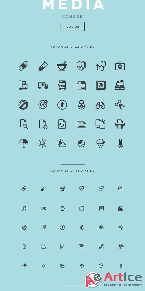 Media Icon Set Vol8