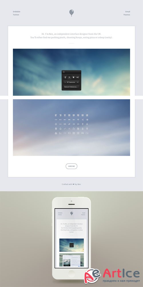 Breeze - Portfolio (HTML/CSS/PSD) - Creativemarket 2887