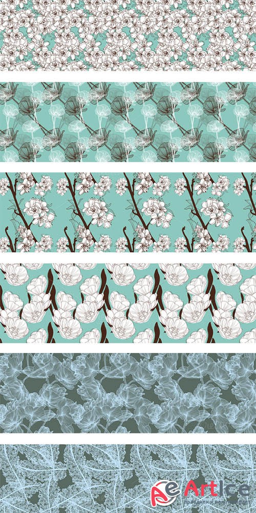 Floral Seamless Patterns - Creativemarket 49424