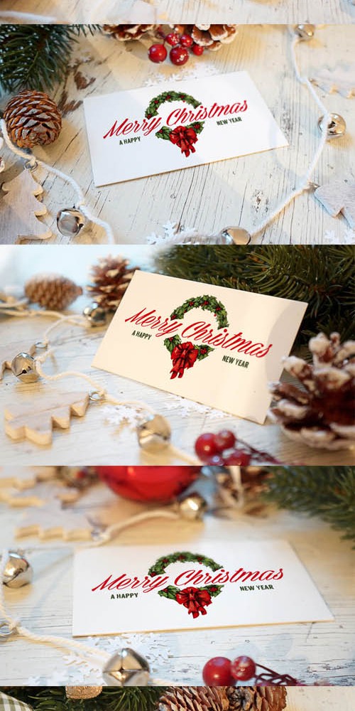 Christmas New Year Card Mockup