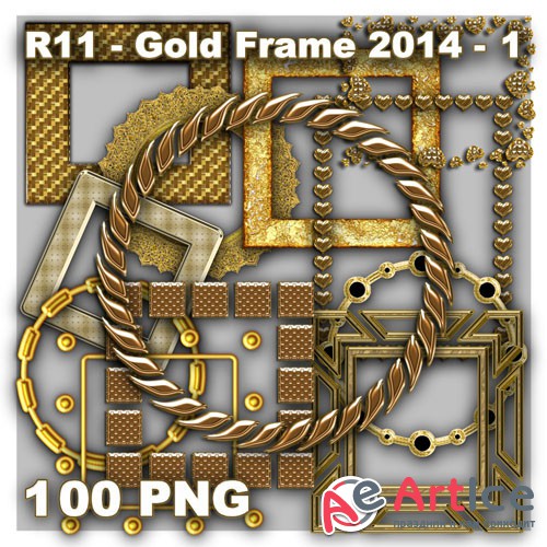 Gold Frame 2014 - 1 PNG FIles