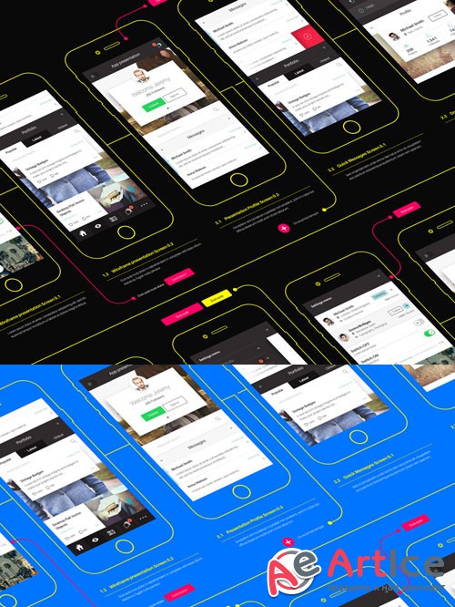 PSD Wireframe App Mockup vol2