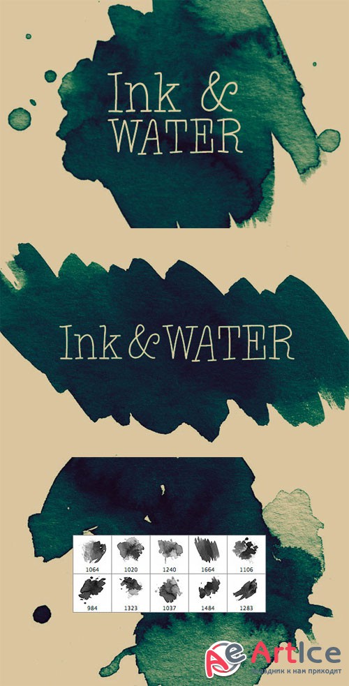 Ink and Water - Photoshop Brush Set