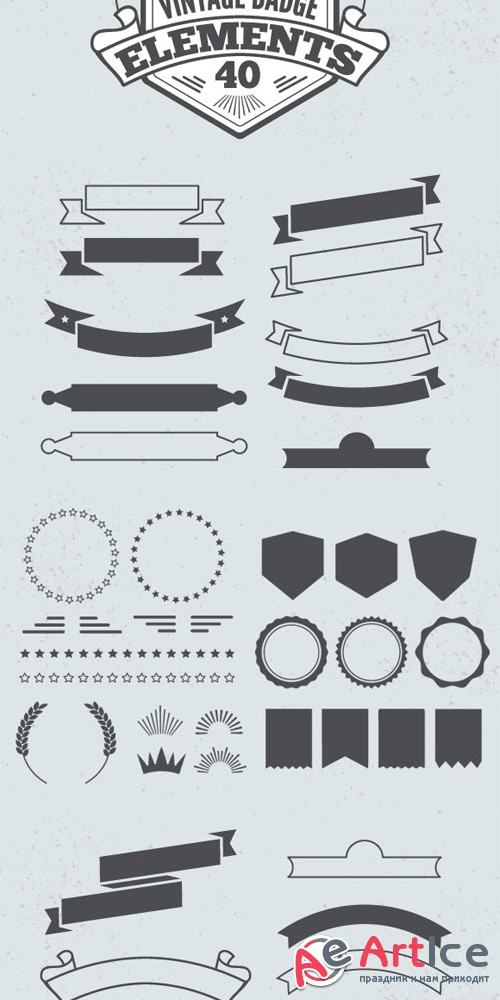 Vintage Vector Badge Elements