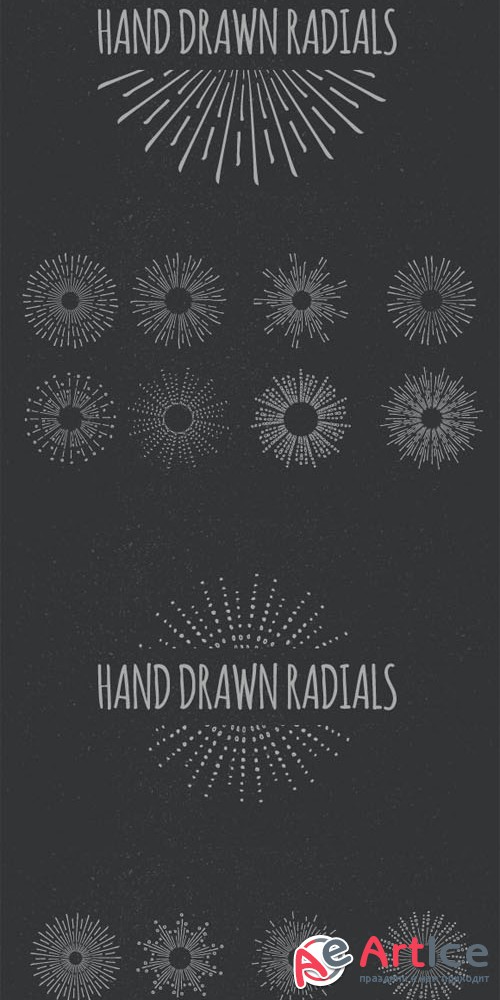 Hand Drawn Vector Radials