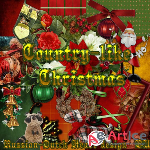 Scrap - Country-like Christmas PNG and JPG