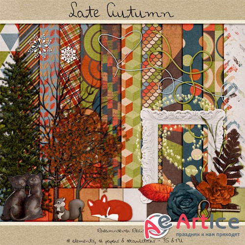 Scrap - Late Autumn PNG and JPG