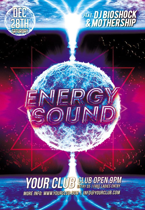 Flyer PSD Template - Energy Sound