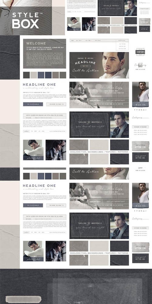 StyleBox Blog Graphics Website Kit 2