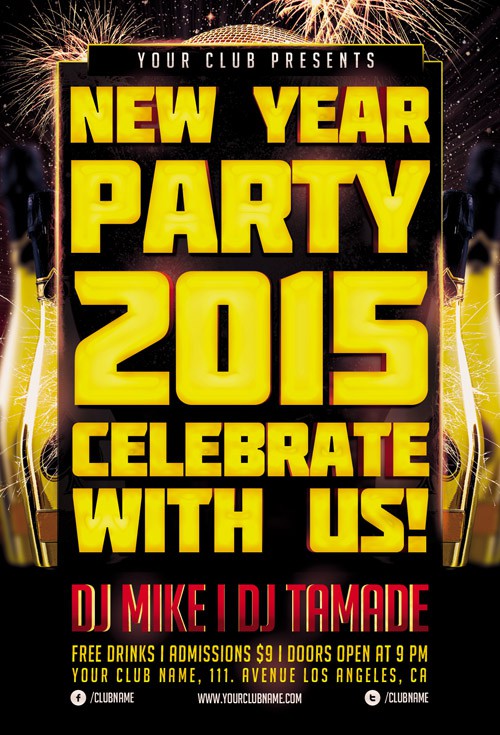 Flyer Template - New Year Party