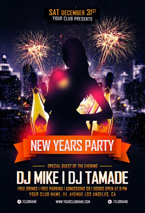 Flyer Template - New Years Party