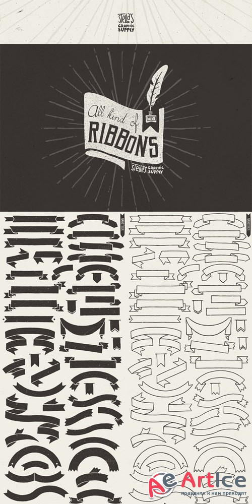 All Kind of Ribbons - Creativemarket 77907