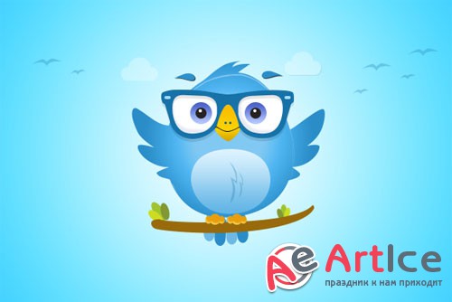 Twitter Bird Icon - Creativemarket 87690