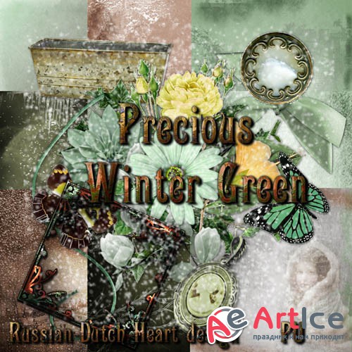 Scrap - Precious Winter Green PNG and JPG