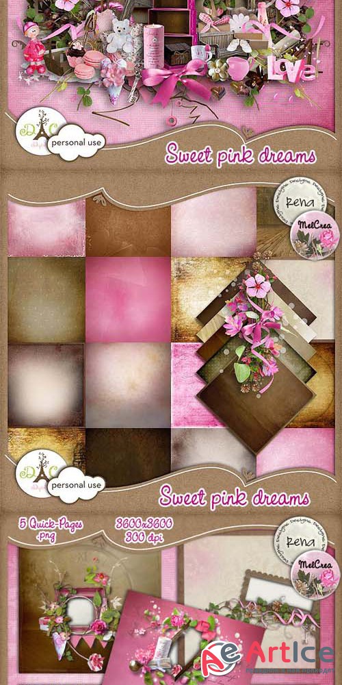 Scrap - Sweet Pink Dreams PNG and JPG