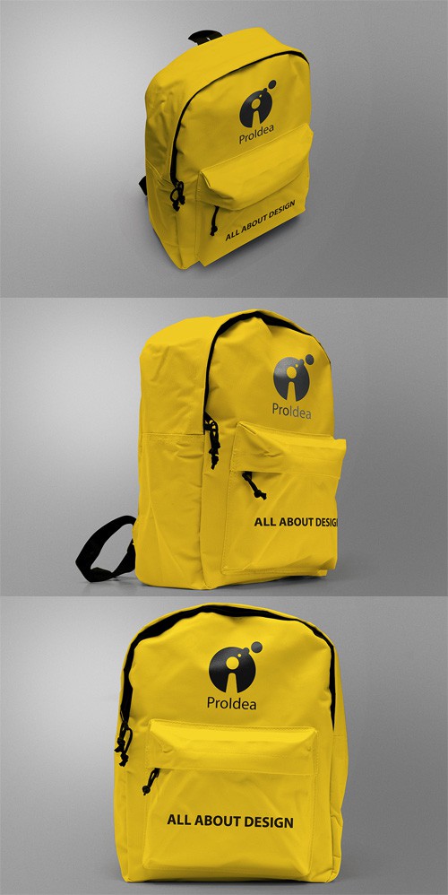 3 BackPack Mock-ups Templates PSD