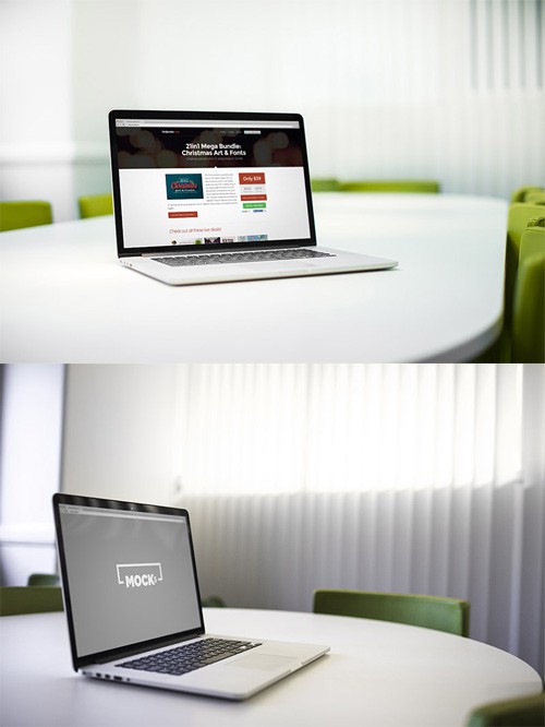 2 MacBook Mock-ups PSD Template