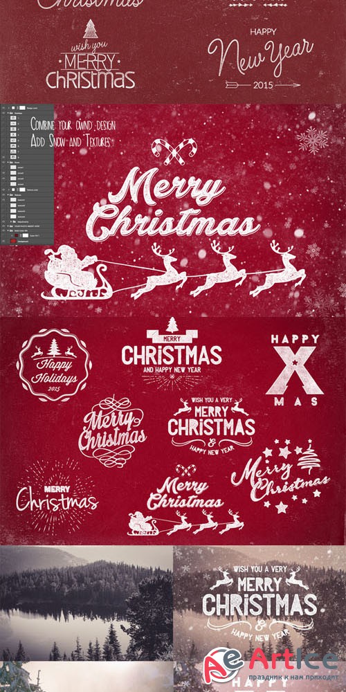 Christmas Photo Overlays - Creativemarket 125383